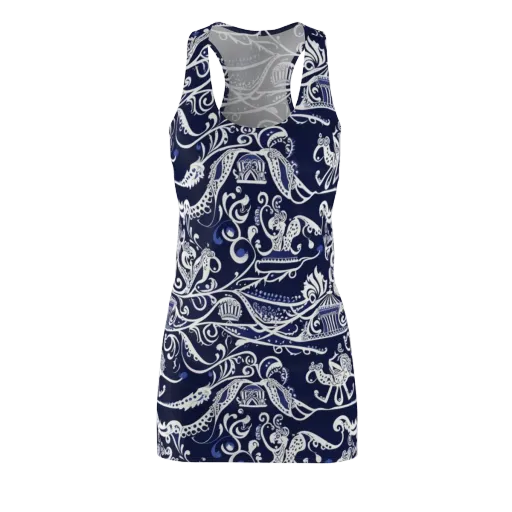 Navy Circus on a Racerback Dress