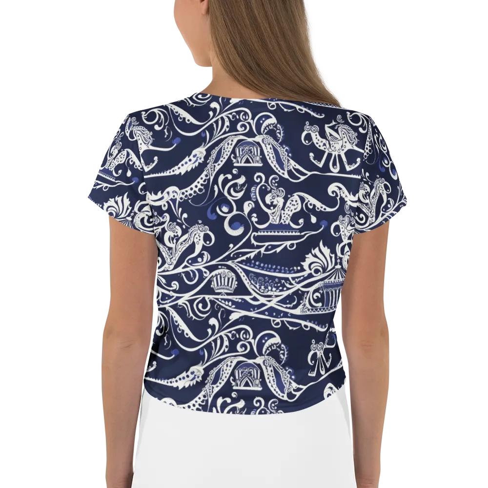 Navy Circus on Crop Tee — Back