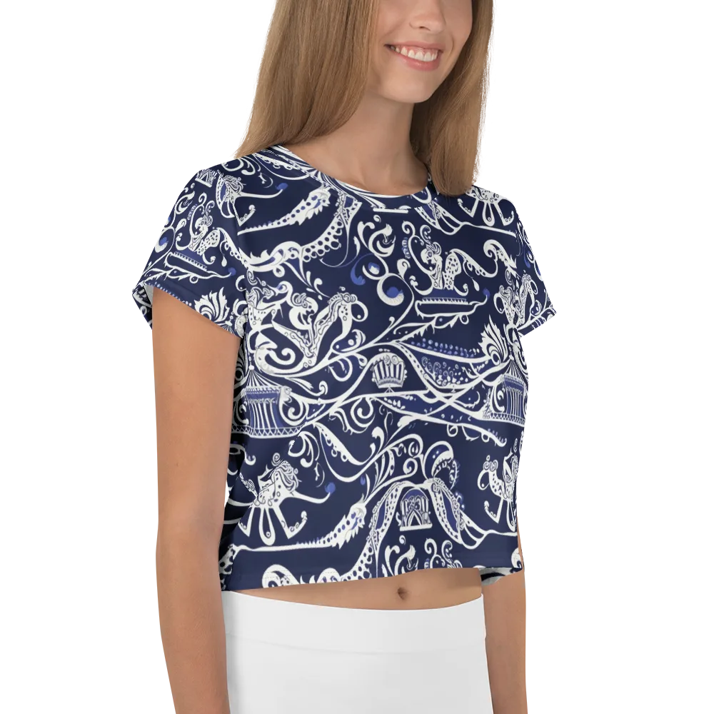 Navy Circus on Crop Tee — Right