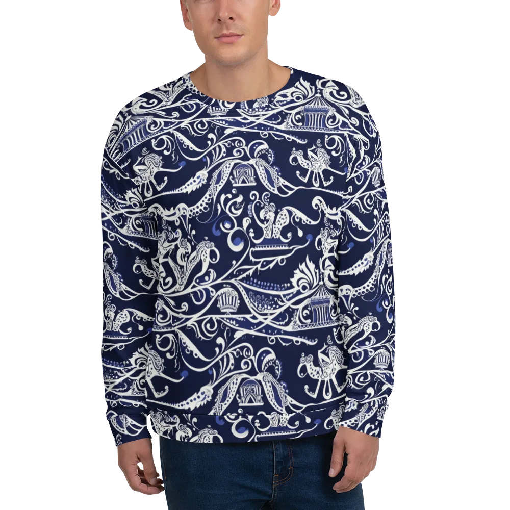 Navy Circus on Sweatshirt — Front