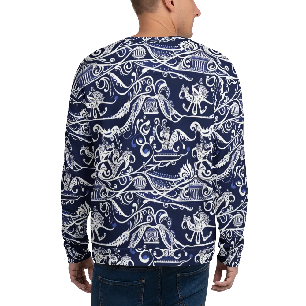Navy Circus on Sweatshirt — Back