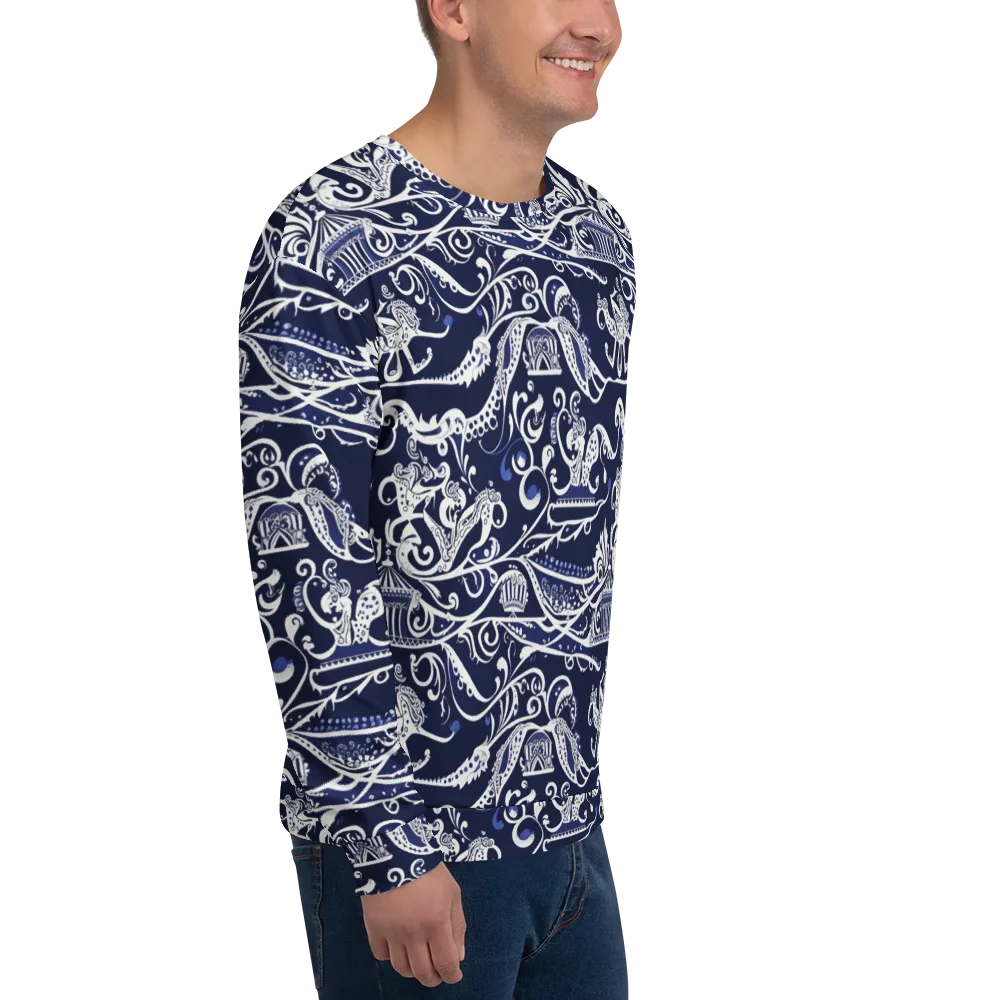 Navy Circus on Sweatshirt — Right Front