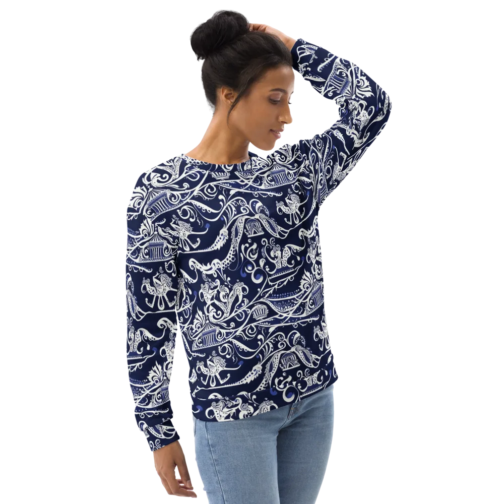 Navy Circus on Sweatshirt — Right Front