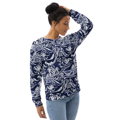 Navy Circus on a Sweatshirt
