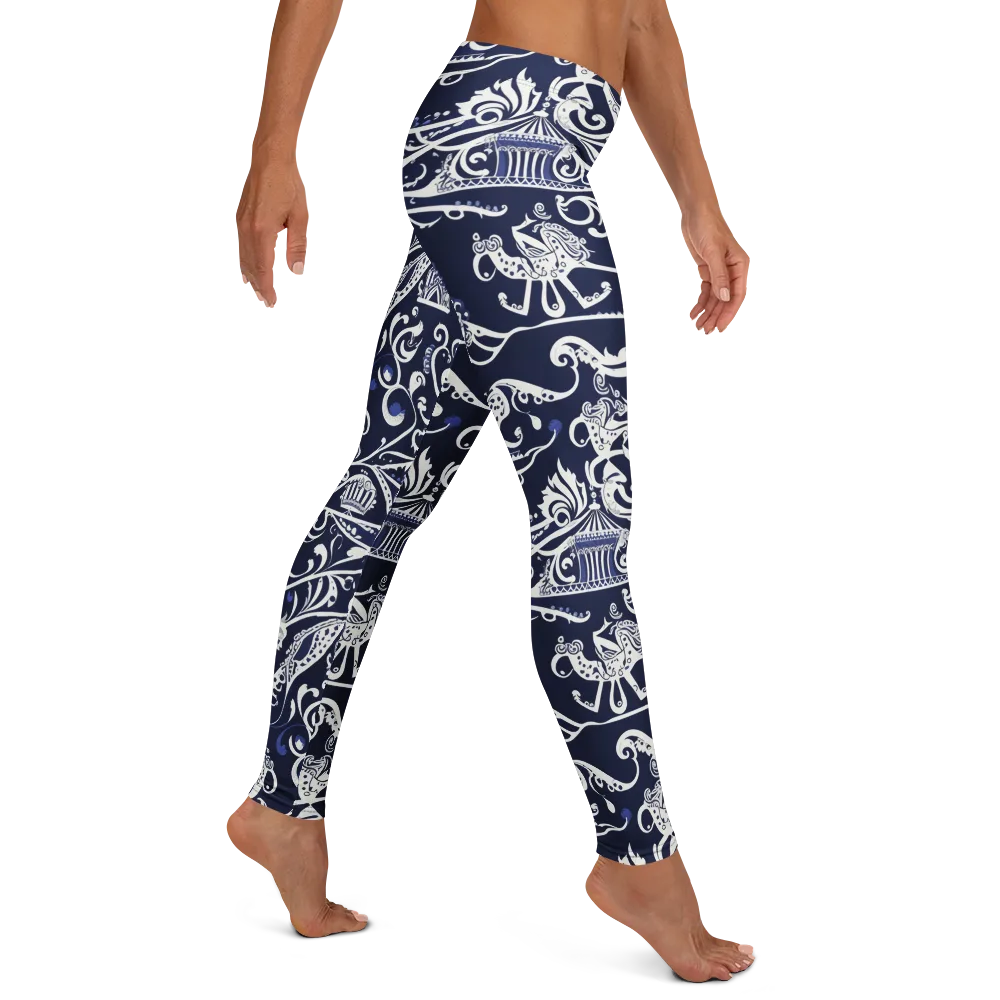 Navy Circus on Leggings — Right