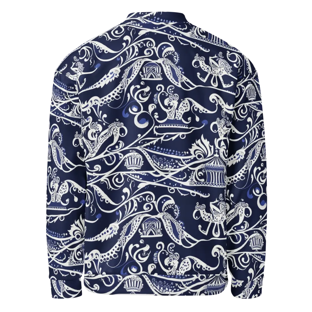 Navy Circus on Bomber Jacket — Back