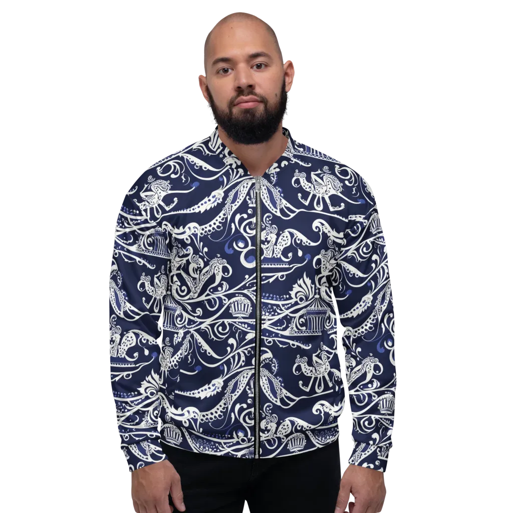 Navy Circus on Bomber Jacket — Front