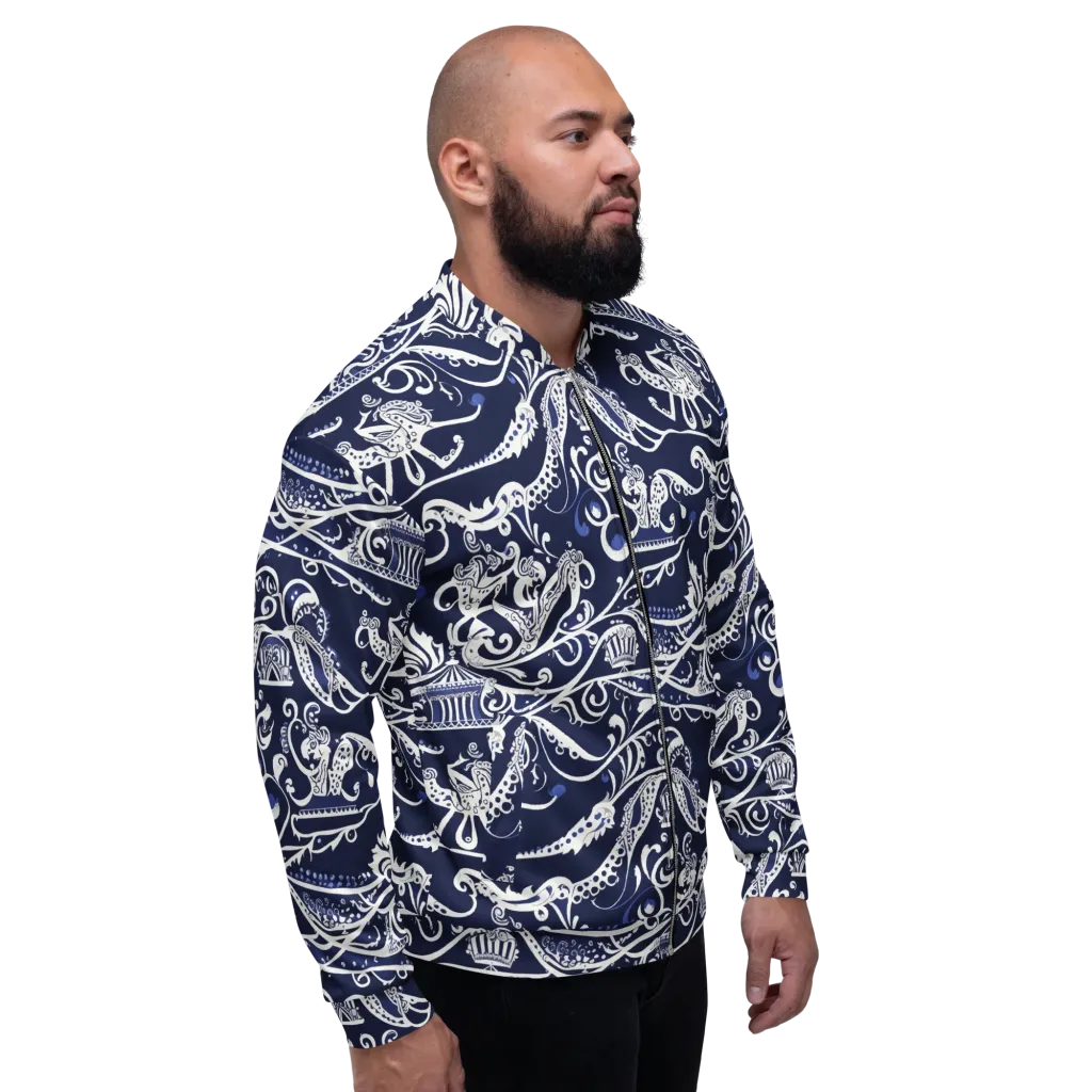 Navy Circus on Bomber Jacket — Right