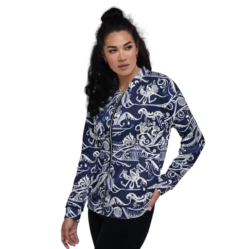 Navy Circus on a Bomber Jacket