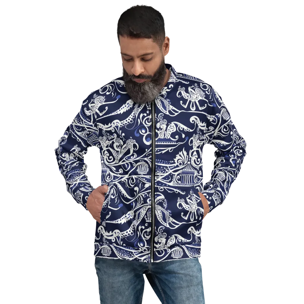 Navy Circus on Bomber Jacket — Front