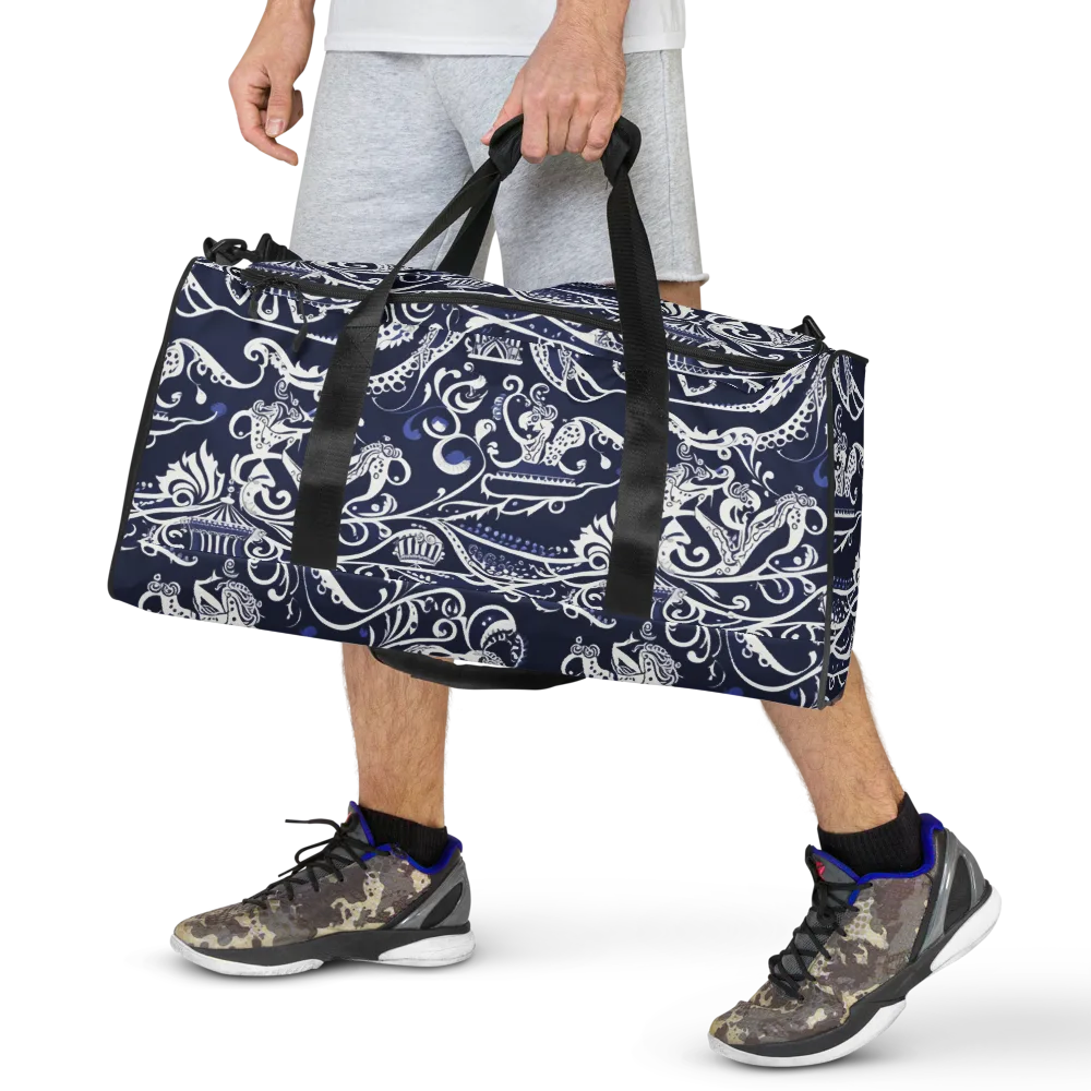 Navy Circus on Duffle Bag — Front