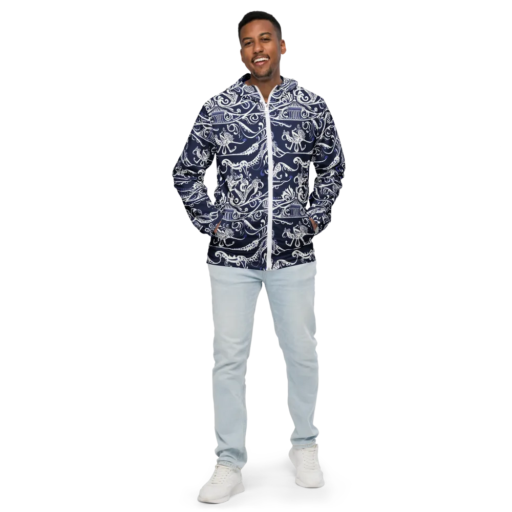Navy Circus on Men's Windbreaker — Front
