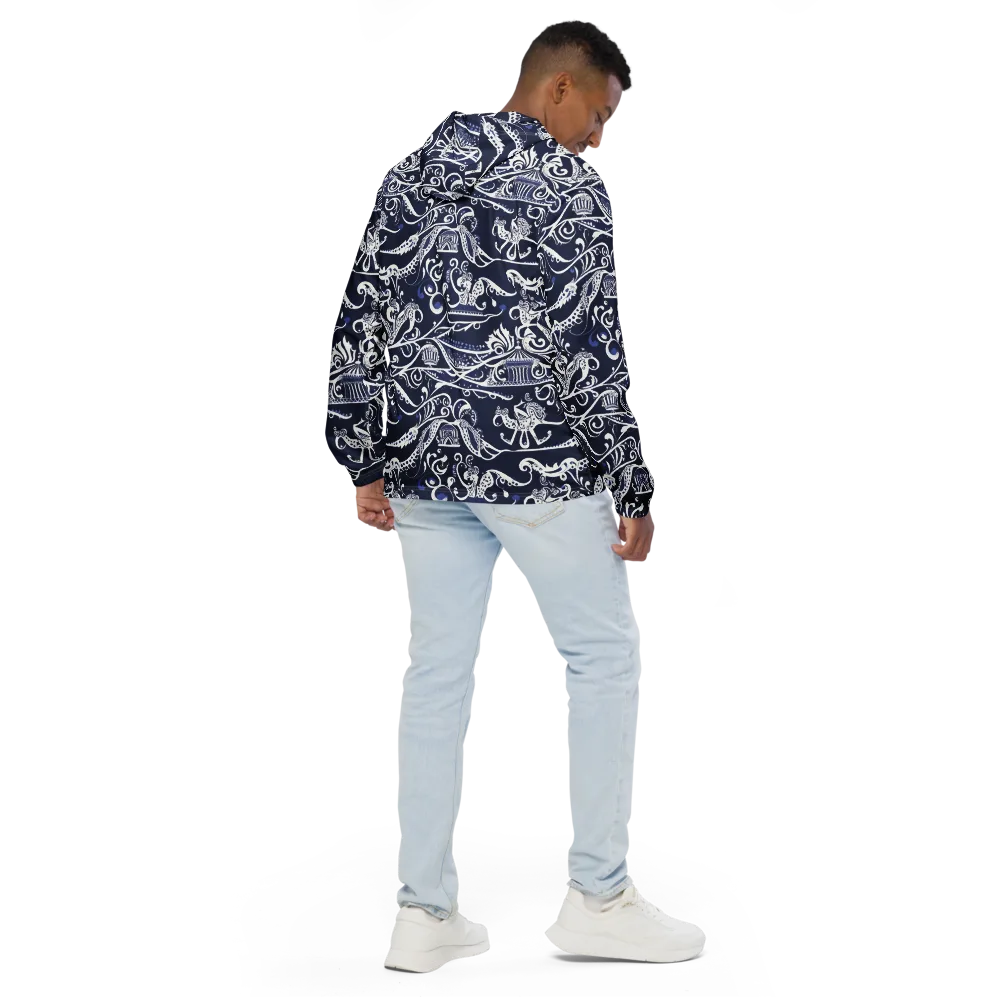 Navy Circus on Men's Windbreaker — Back