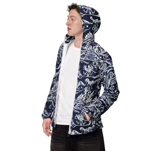 Navy Circus on a Men's Windbreaker