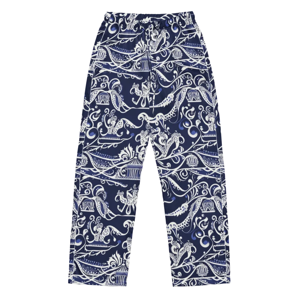 Navy Circus on Women's Pajama Pants — Front