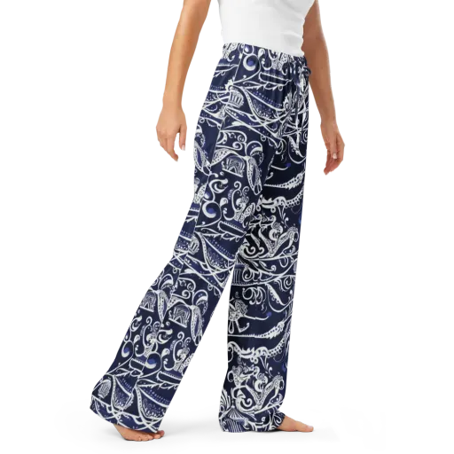 Navy Circus on a Women's Pajama Pants