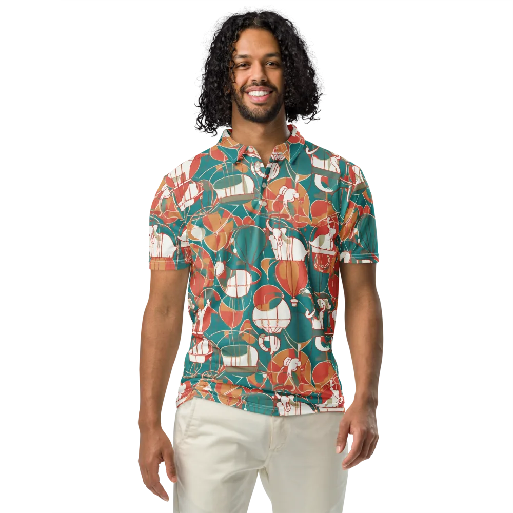 Elephant Airlift on Men's Slim Fit Polo Shirt — Front