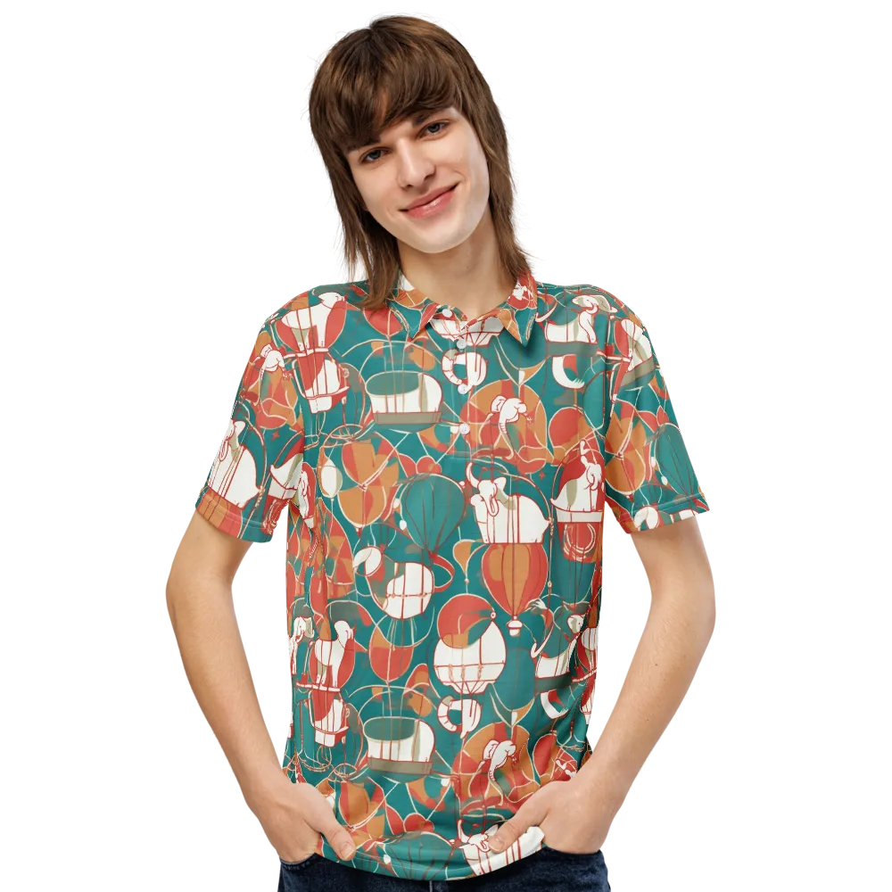 Elephant Airlift on Men's Slim Fit Polo Shirt — Front