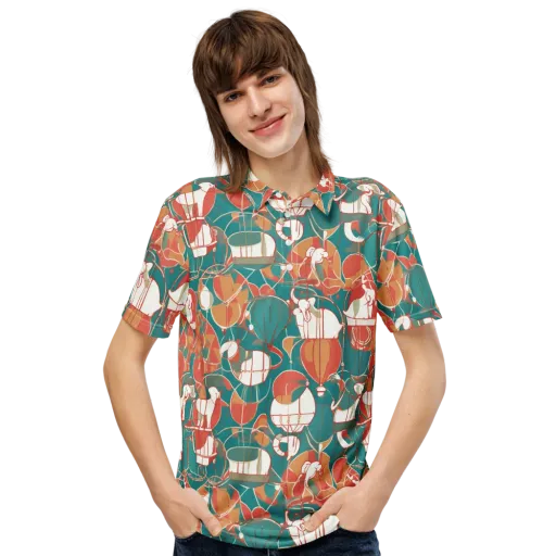 Elephant Airlift on a Men's Slim Fit Polo Shirt
