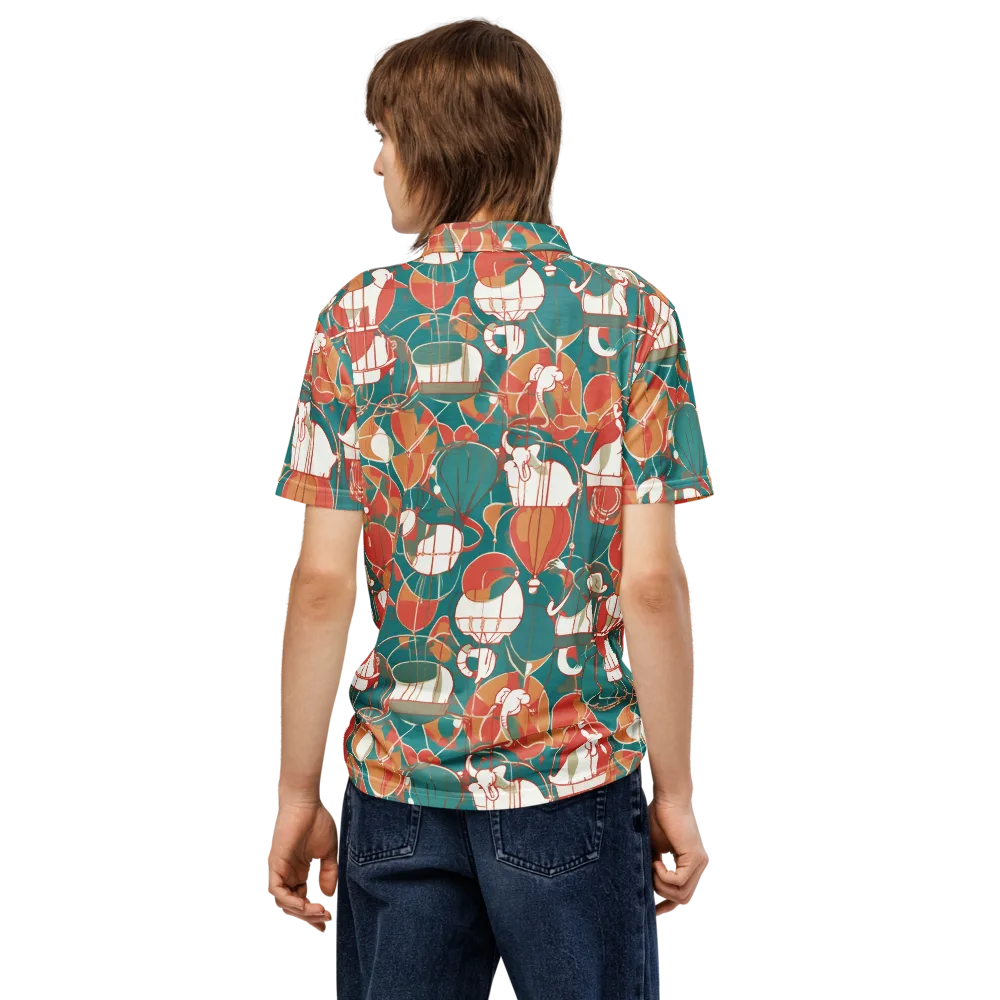Elephant Airlift on Men's Slim Fit Polo Shirt — Back