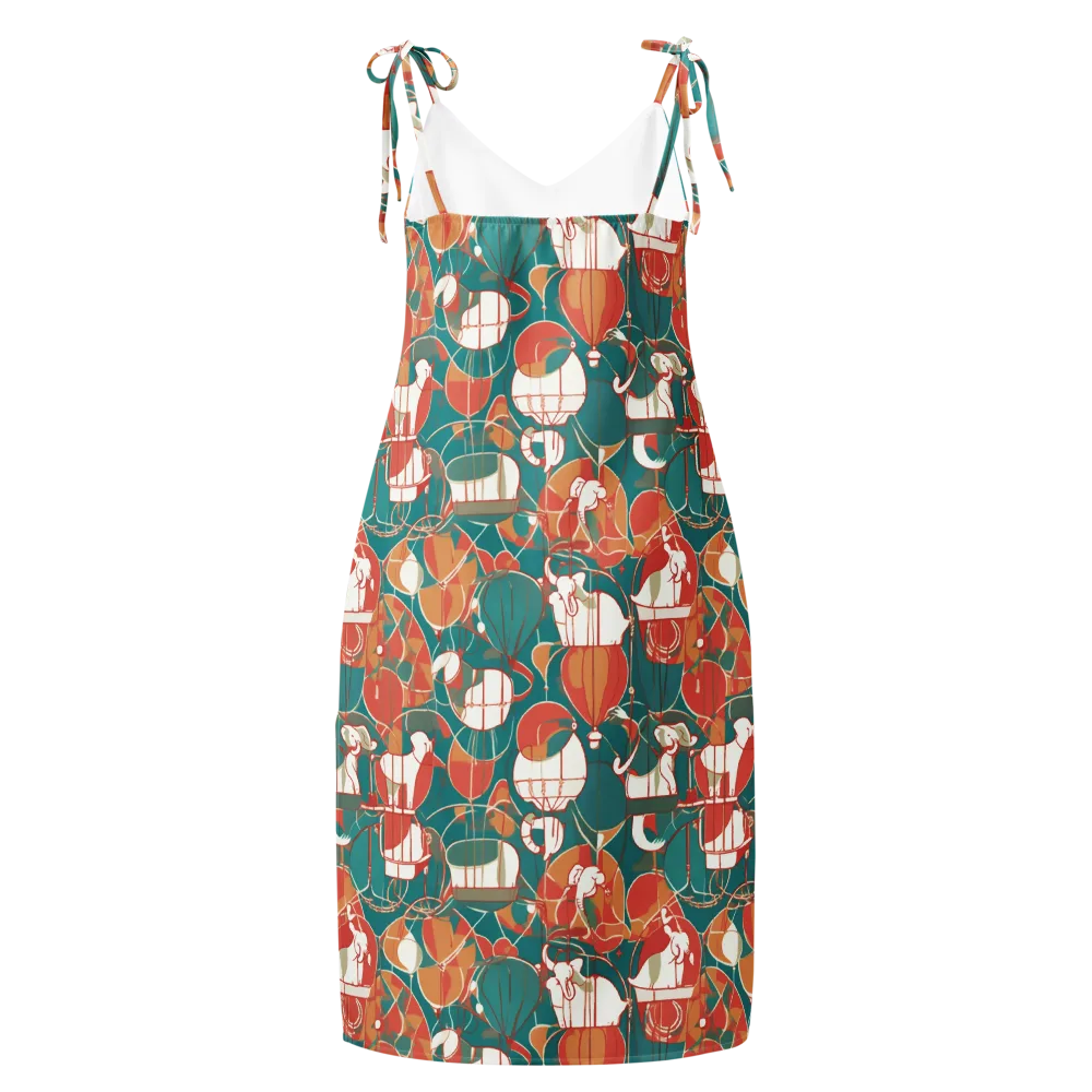 Elephant Airlift on Slip Dress — Back
