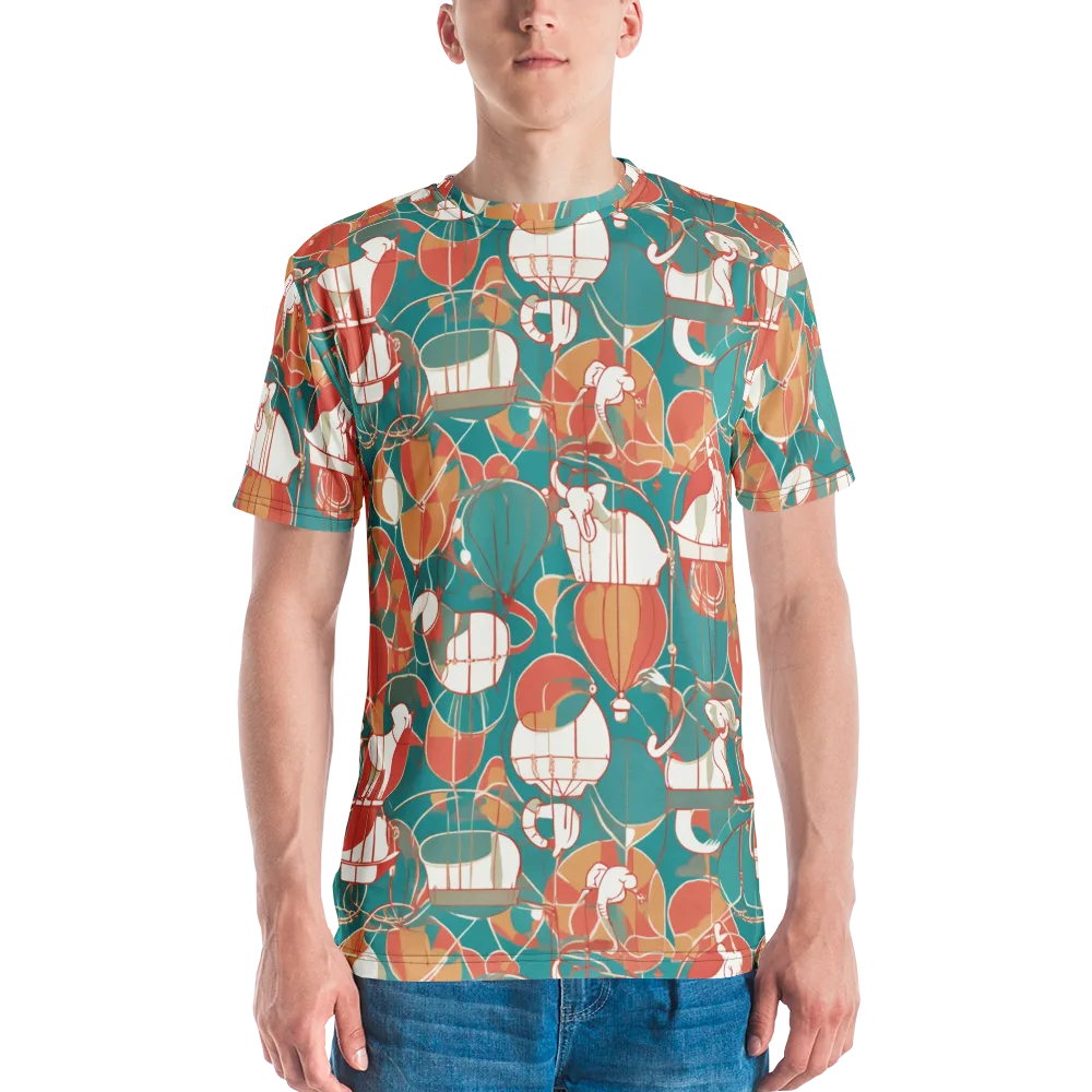 Elephant Airlift on Men's Crew Neck T-Shirt — Front