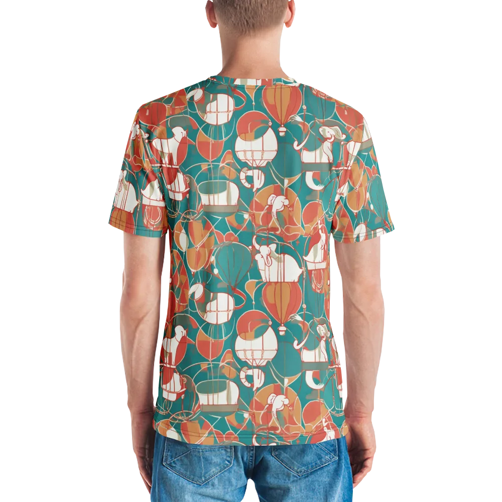 Elephant Airlift on Men's Crew Neck T-Shirt — Back