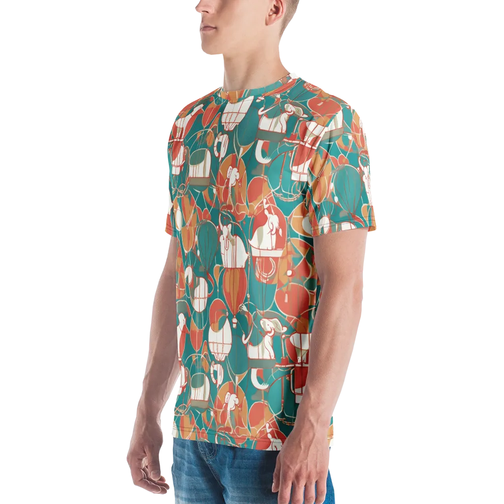 Elephant Airlift on Men's Crew Neck T-Shirt — Left