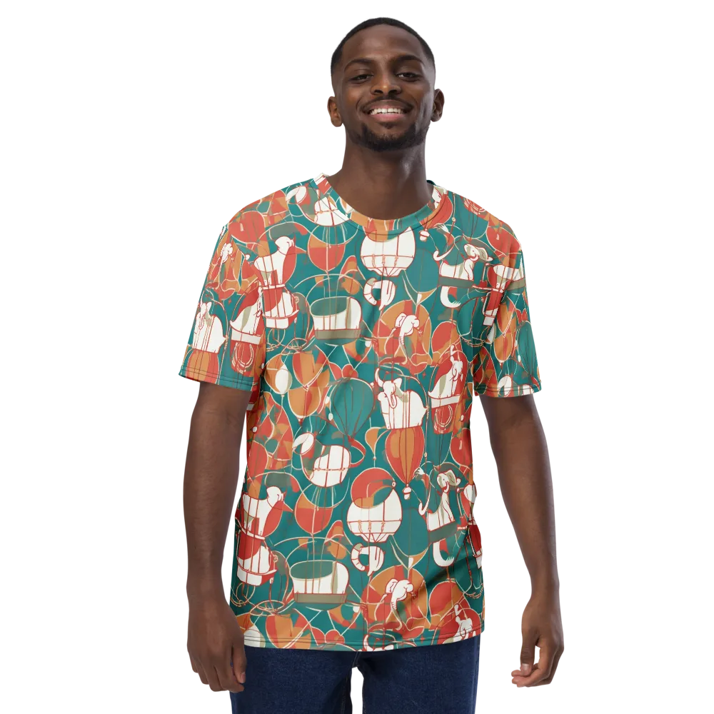 Elephant Airlift on Men's Crew Neck T-Shirt — Front