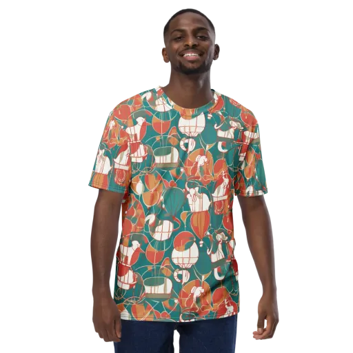Elephant Airlift on a Men's Crew Neck T-Shirt