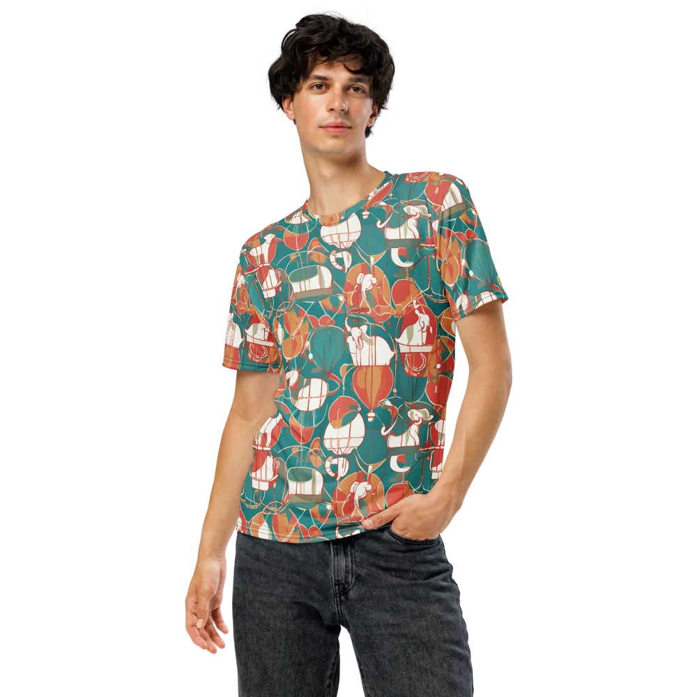 Elephant Airlift on Men's Crew Neck T-Shirt — Front