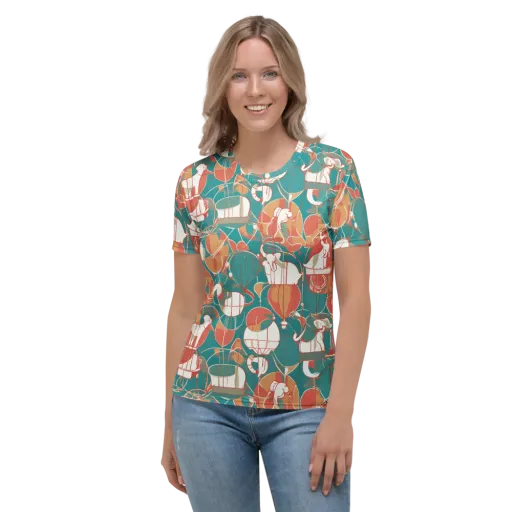 Elephant Airlift on a Women's Crew Neck T-Shirt