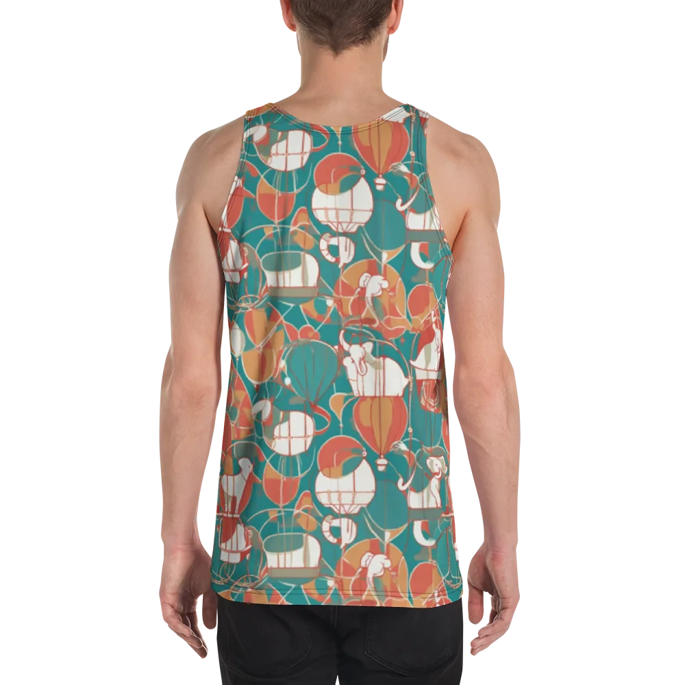 Elephant Airlift on Men's Tank Top — Back
