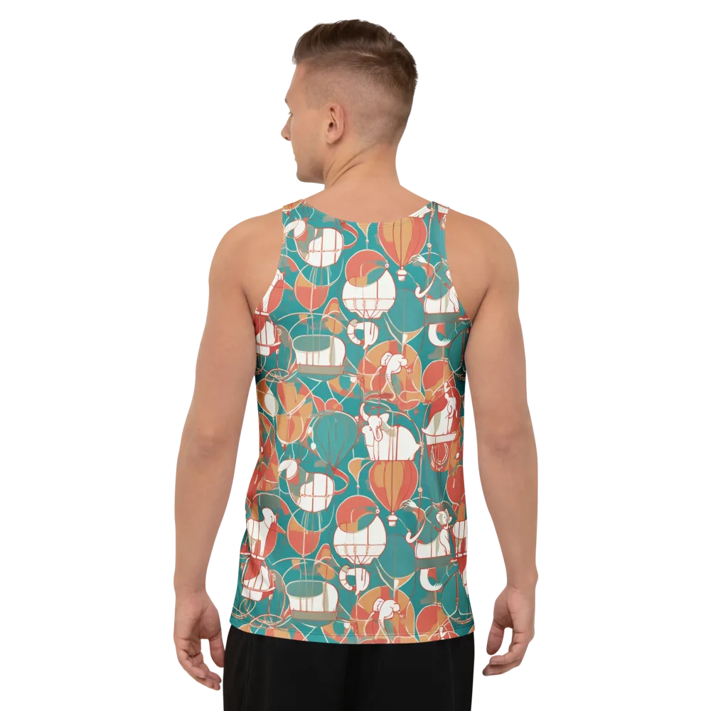 Elephant Airlift on Men's Tank Top — Back