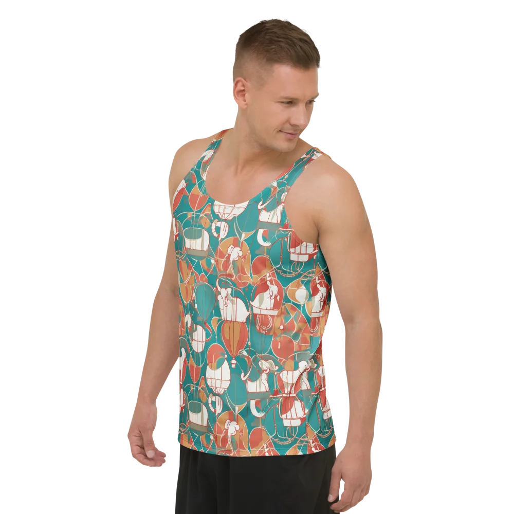 Elephant Airlift on Men's Tank Top — Left Front
