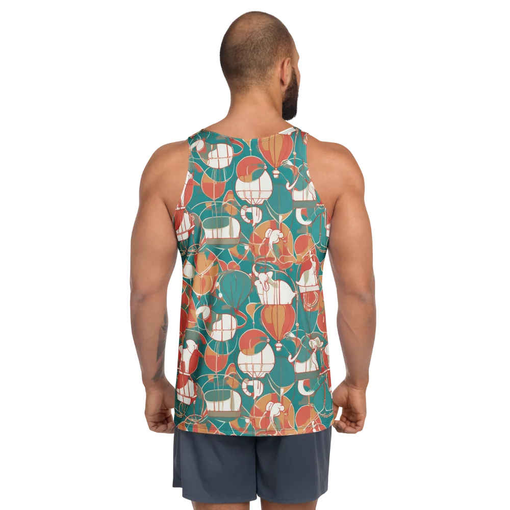Elephant Airlift on Men's Tank Top — Back