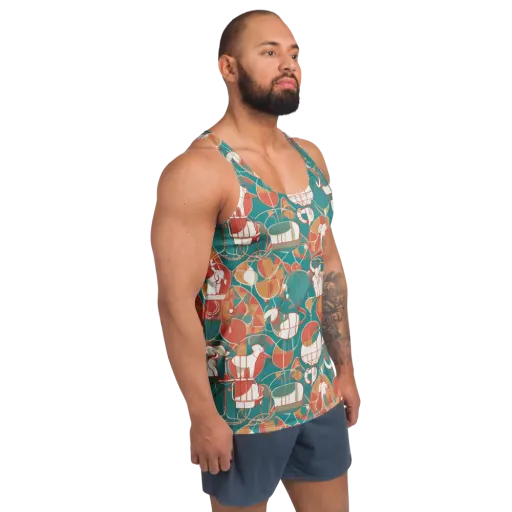 Elephant Airlift on a Men's Tank Top