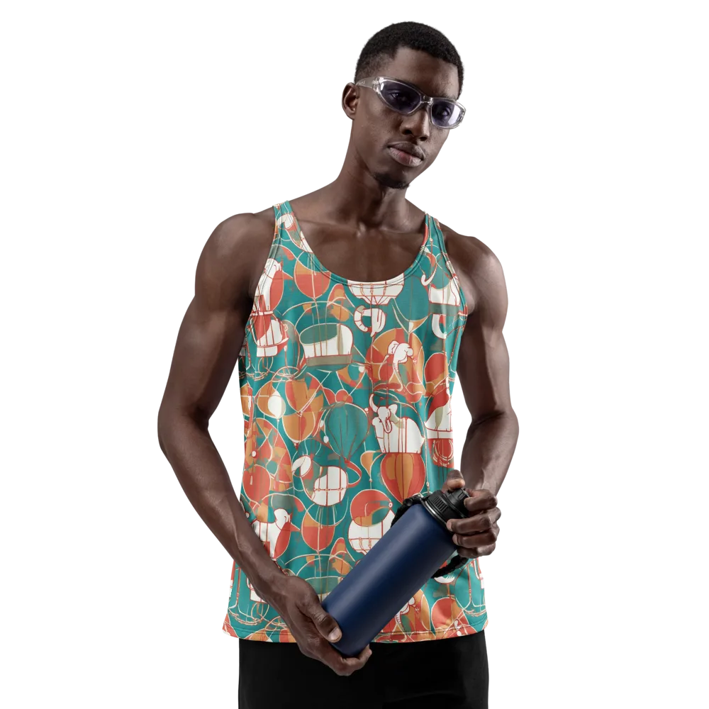 Elephant Airlift on Men's Tank Top — Front