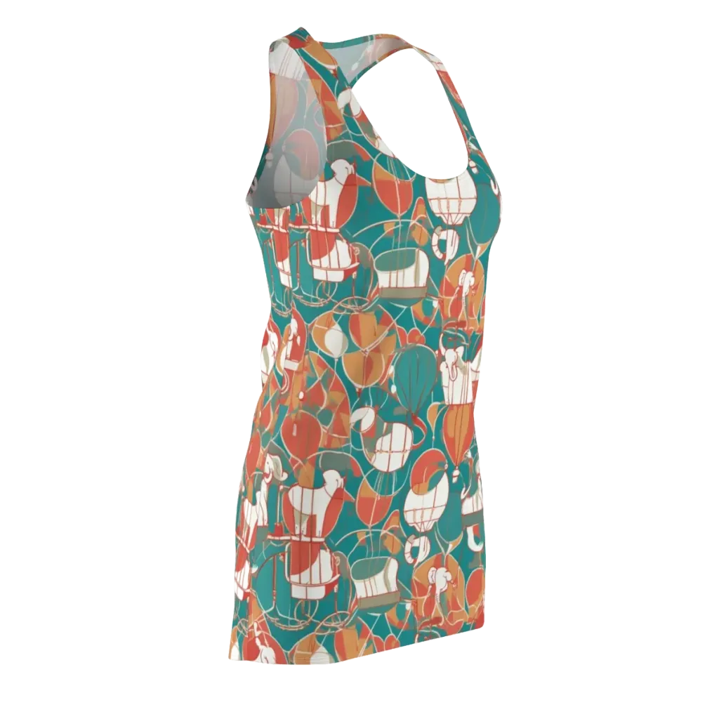 Elephant Airlift on Racerback Dress — Front Side