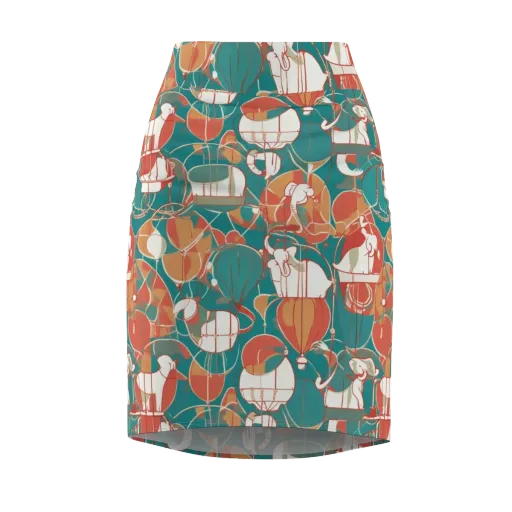 Elephant Airlift on a Pencil Skirt