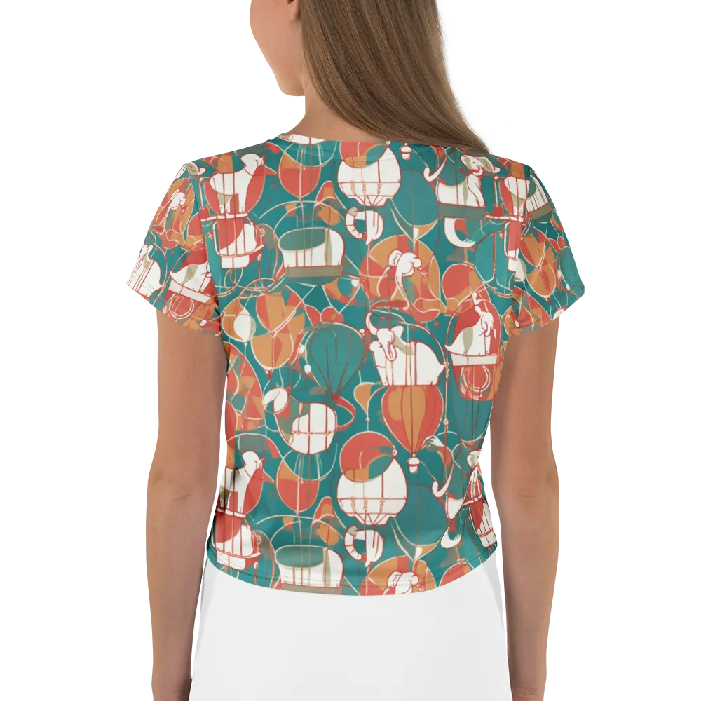 Elephant Airlift on Crop Tee — Back