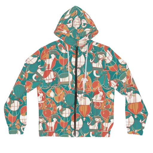 Elephant Airlift on a Women's Full-Zip Hoodie