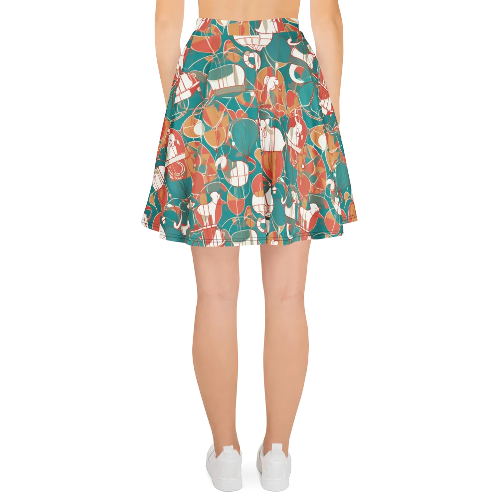 Elephant Airlift on Skater Skirt — Back