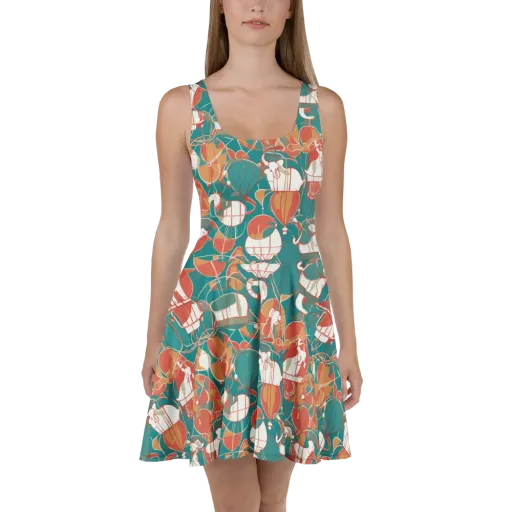 Elephant Airlift on a Skater Dress