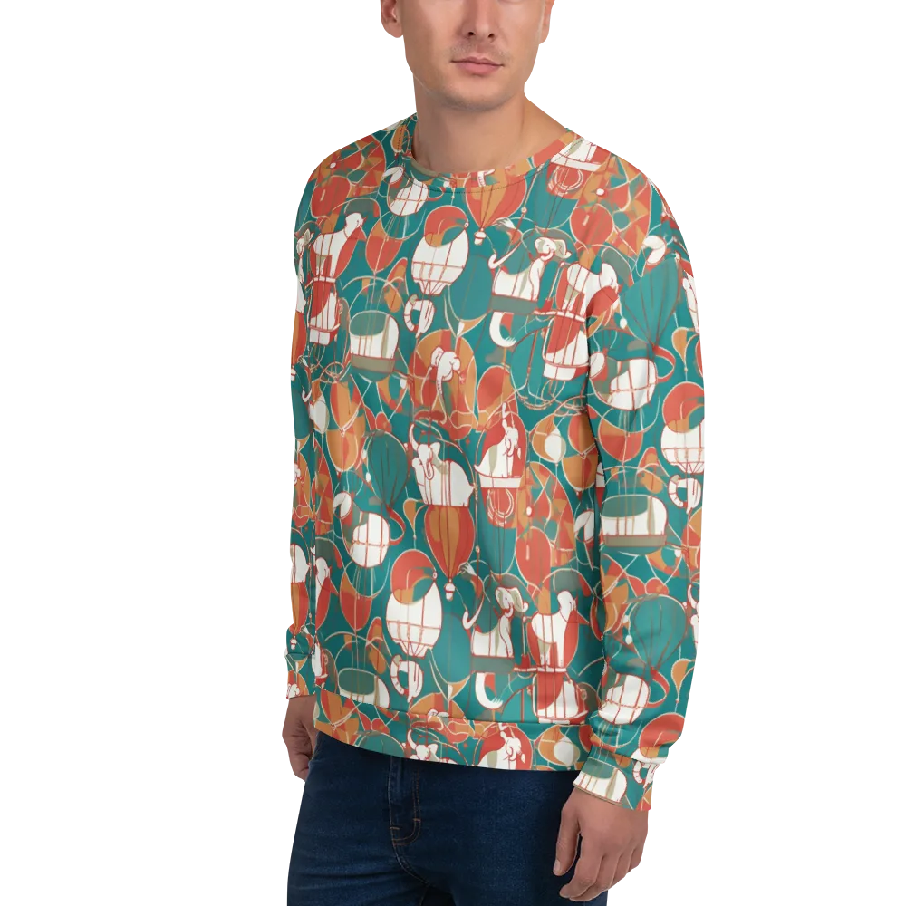 Elephant Airlift on Sweatshirt — Left Front