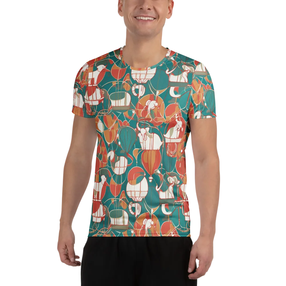 Elephant Airlift on Men's Athletic T-Shirt — Front