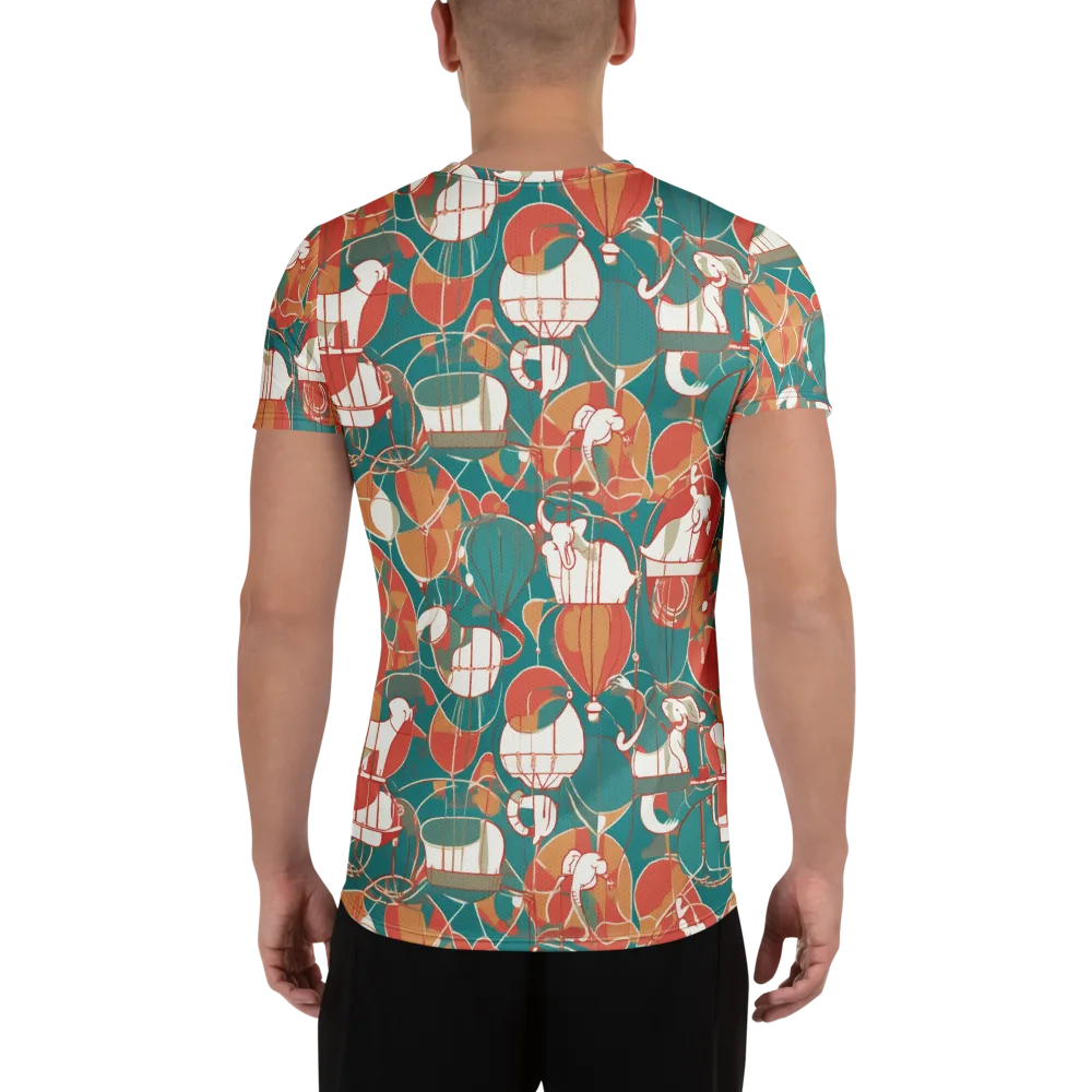 Elephant Airlift on Men's Athletic T-Shirt — Back