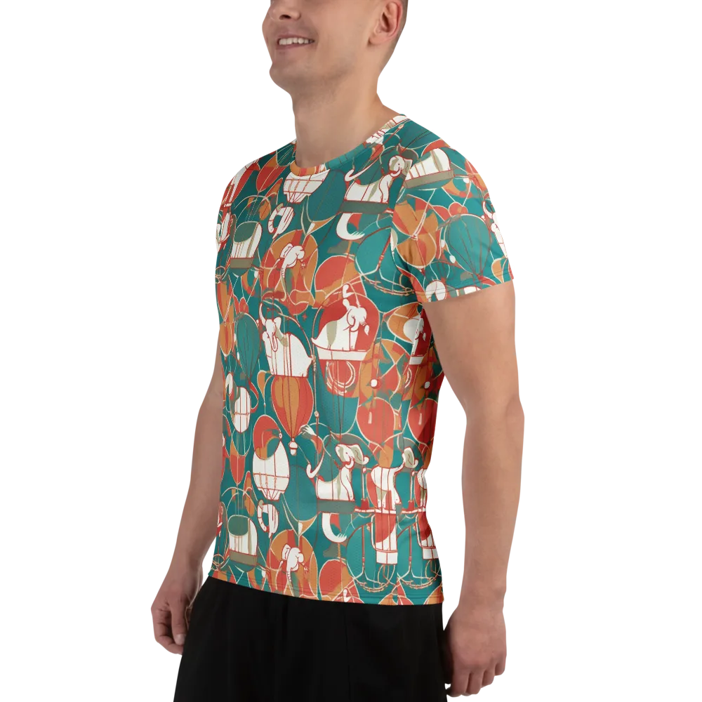 Elephant Airlift on Men's Athletic T-Shirt — Left