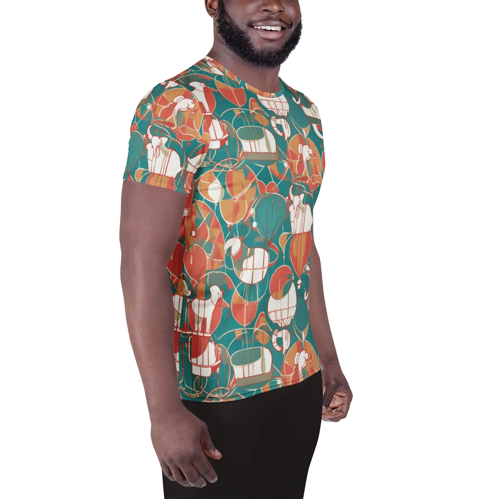 Elephant Airlift on Men's Athletic T-Shirt — Right