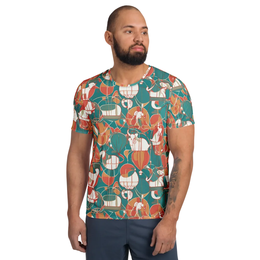 Elephant Airlift on Men's Athletic T-Shirt — Front